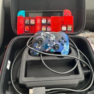 Switch set up, with games